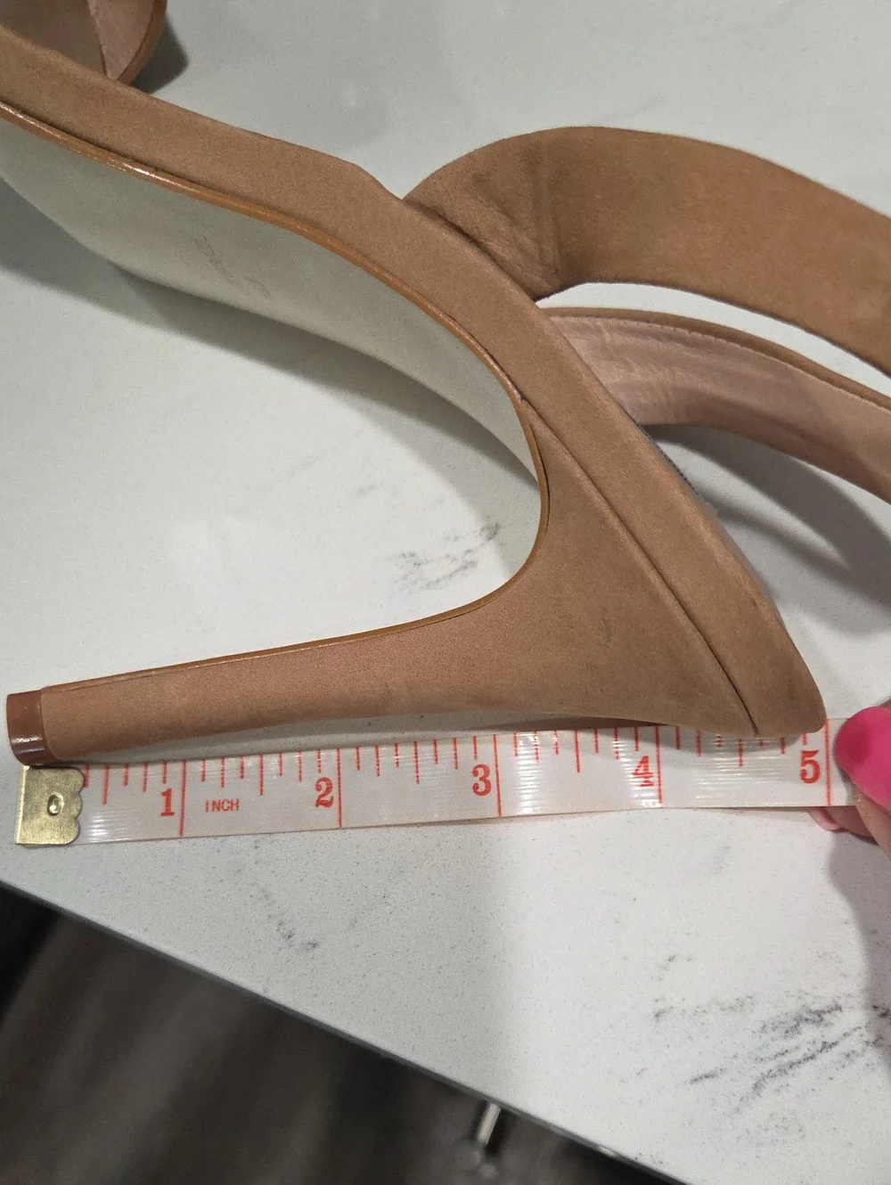 Steve Madden Faux Suede Heeled Sandal | Tan | US 10